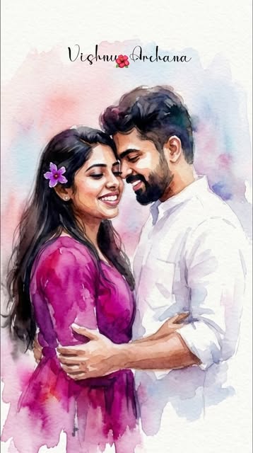 Pink and Purple Watercolor reference image