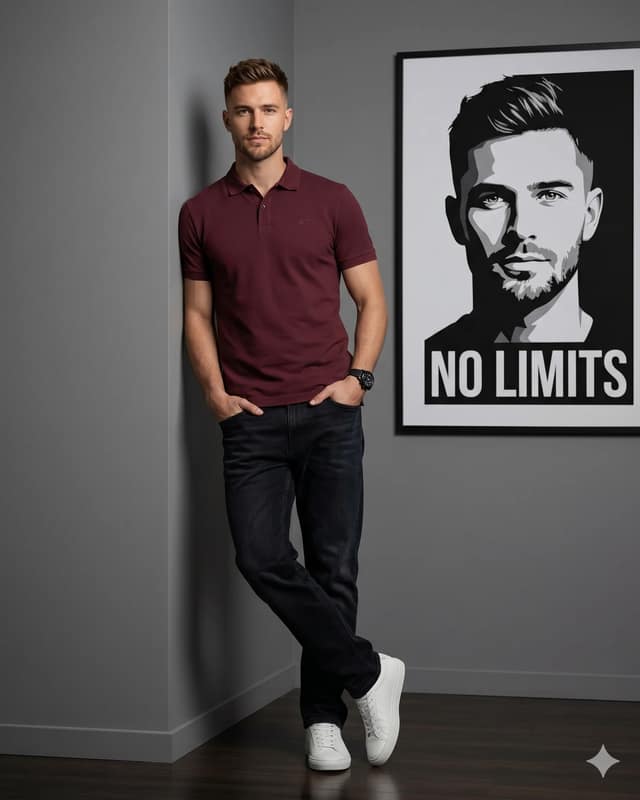 Референс промпта Men’s Fashion в стиле Золотой час